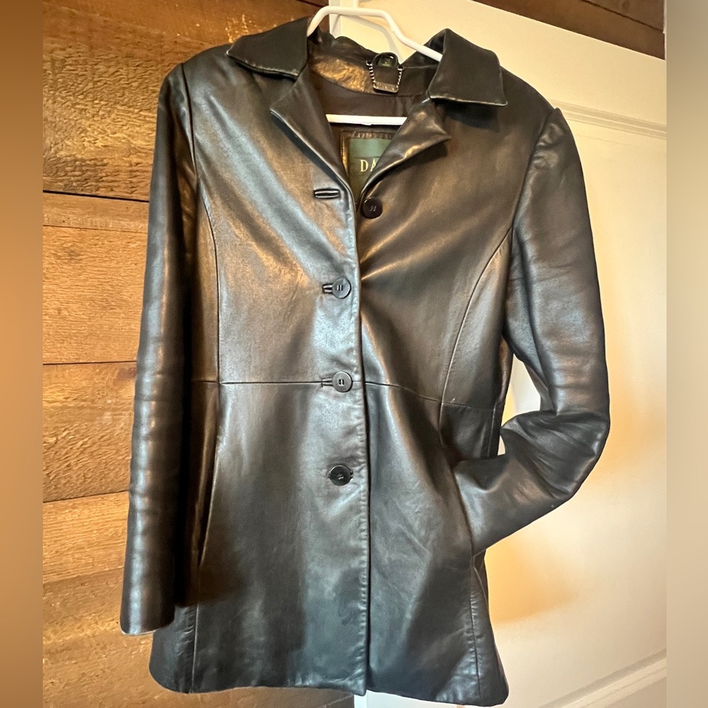 Danier Black Leather Blazer